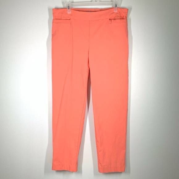 Women’s Valerie Stevens Capris SZ 14 Orange, Coral Color Vacation Beach … - Picture 7 of 7